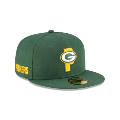 Green Bay Packers Gorra | New Era NFL Logo Mix 59fifty Fitted Cap Mexico - Verdes